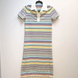 Vintage 1970 Handmade Rainbow Dress